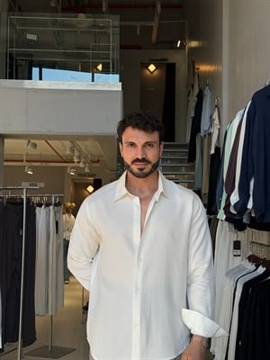 Blas Ekru Lyocell Gömlek