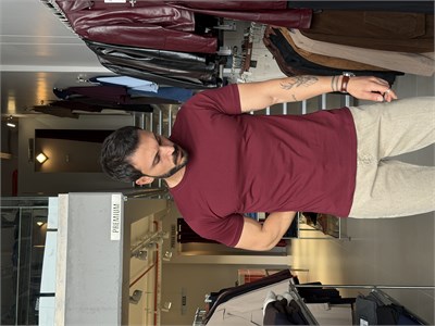 Bob Bordo Basic Muscle Fit Tişört