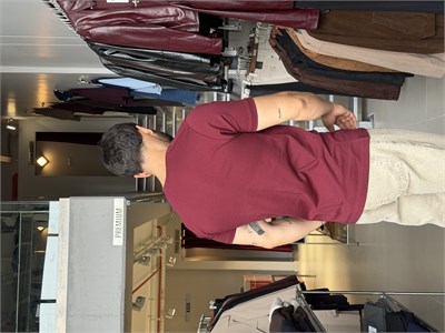 Bob Bordo Basic Muscle Fit Tişört