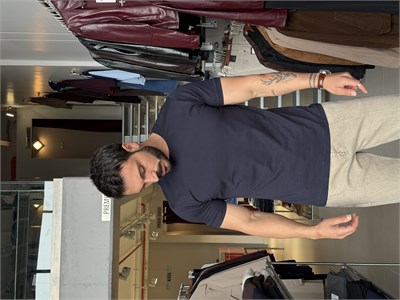 Bob Lacivert Basic Muscle Fit Tişört