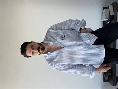 Daily Oversize Beyaz Çizgili Gömlek