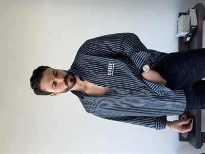 Daily Oversize Lacivert Çizgili Gömlek