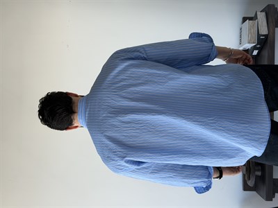 Daily Oversize Mavi Çizgili Gömlek