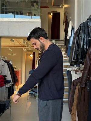 Delon Lacivert Basic Triko Hırka