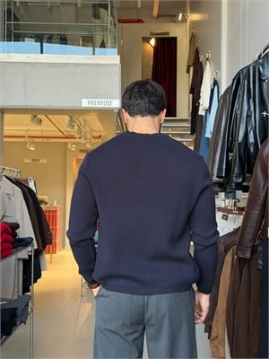 Delon Lacivert Basic Triko Hırka