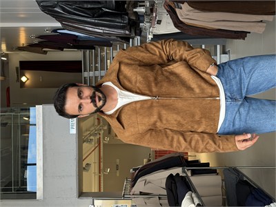 Due Taba Fermuarlı Süet Ceket