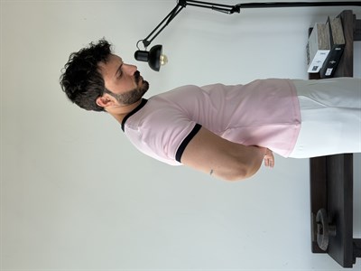 Edge  Ribana Crop Pembe Penye Tişört