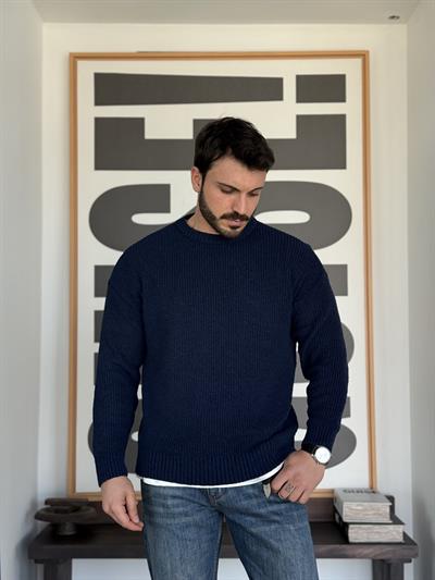 Erwan Örme Lacivert Triko