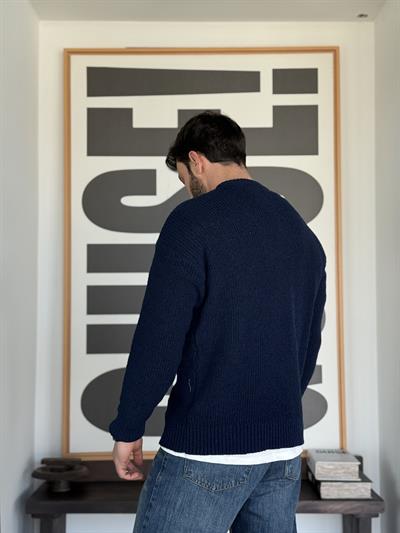 Erwan Örme Lacivert Triko