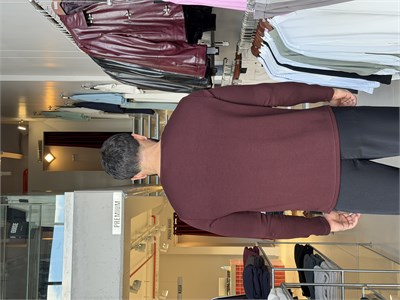 Falk Bordo Henley Yaka Sweat