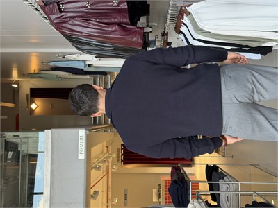 Felix Lacivert Fermuarlı Dik Yaka Triko
