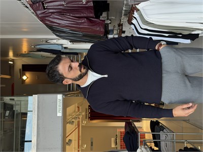 Felix Lacivert Fermuarlı Dik Yaka Triko