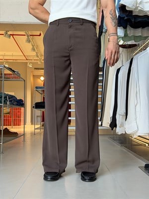 Flare Twill Kahverengi Pantolon