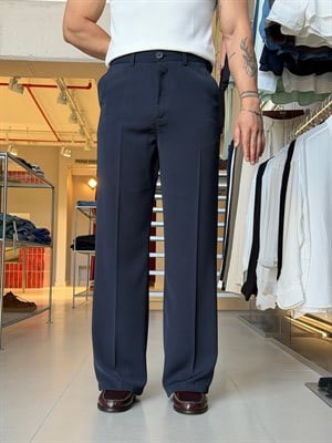 Flare Twill Lacivert Pantolon