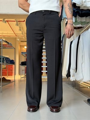 Flare Twill Siyah Pantolon