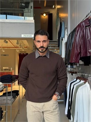 Florias Kahverengi Basic Triko