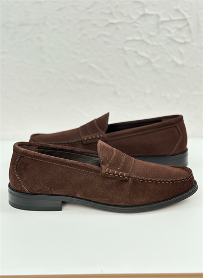 Handmade Loafer Kahve Süet Ayakkabı