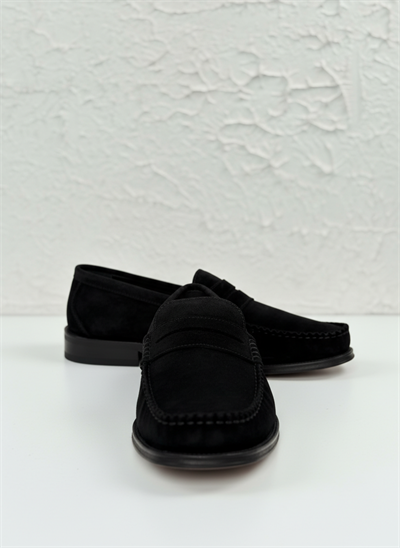Handmade Loafer Siyah Süet Ayakkabı