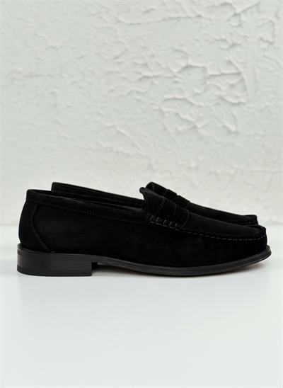 Handmade Loafer Siyah Süet Ayakkabı