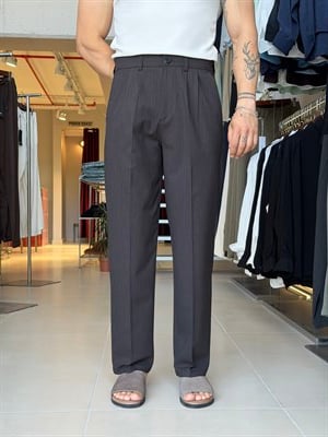 Jaguar Çizgili Kahverengi Baggy Pantolon