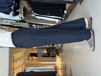 Jaguar Çizgili Lacivert Baggy Pantolon