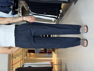 Jaguar Çizgili Lacivert Baggy Pantolon