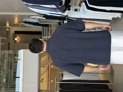 Jos Navy Blue Lyocell Gömlek