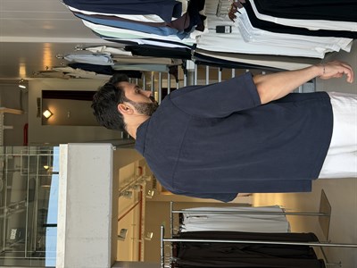Jos Navy Blue Lyocell Gömlek