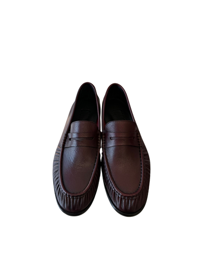 Kiltie Penny Mat Bordo Loafer