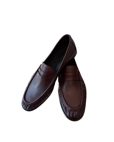 Kiltie Penny Mat Bordo Loafer