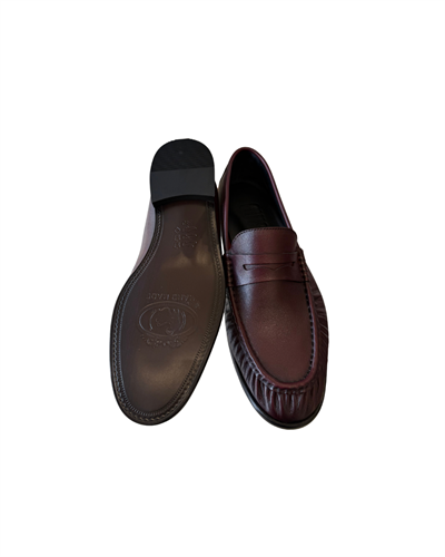 Kiltie Penny Mat Bordo Loafer
