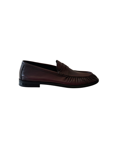 Kiltie Penny Mat Bordo Loafer