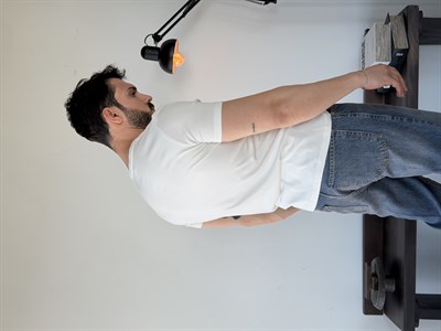 Knit Modal Henley Beyaz Tişört
