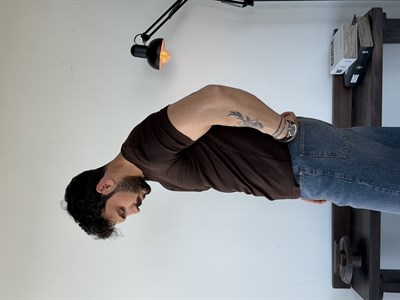 Knit Modal Henley Kahve Tişört