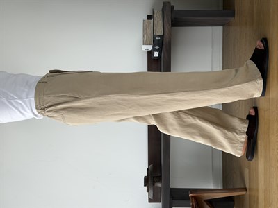 Levin Linen / Tensel Bej Baggy Pantolon