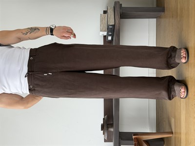 Levin Linen / Tensel Kahve Baggy Pantolon