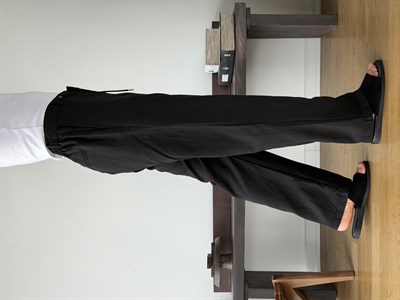 Levin Linen / Tensel Siyah Baggy Pantolon