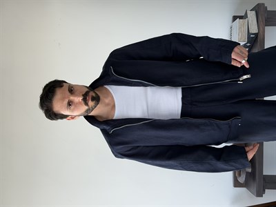 Levin Linen / Tensel Lacivert Ceket