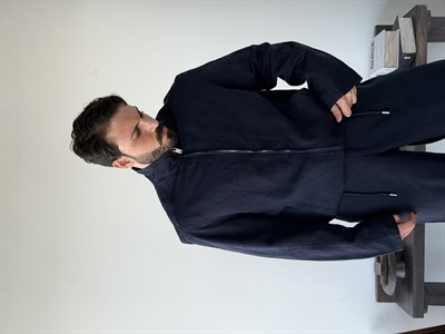 Levin Linen / Tensel Lacivert Ceket