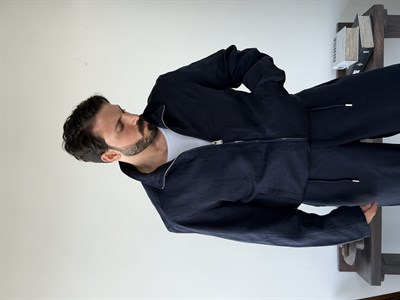 Levin Linen / Tensel Lacivert Ceket
