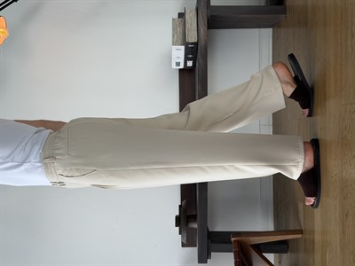 Linda Double Bej Baggy Pantolon