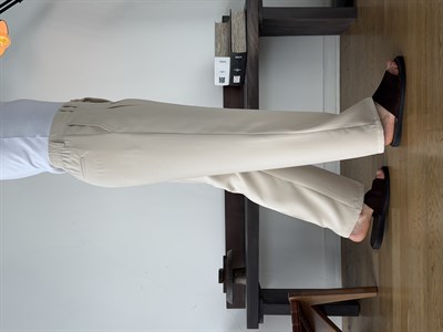 Linda Double Bej Baggy Pantolon