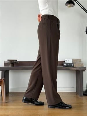 Twill BRrown Baggy Pantolon