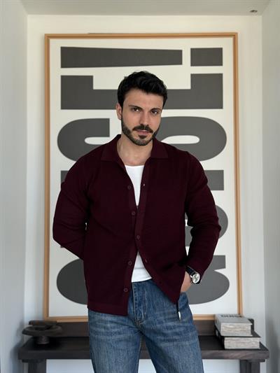 Liora Örme Bordo Hırka