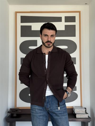 Liora Örme Kahve Hırka