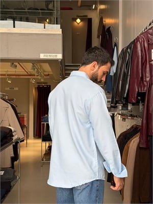 Logan Mavi Relax Fit Gömlek