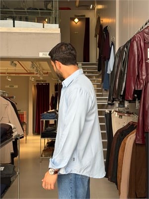 Logan Mavi Relax Fit Gömlek