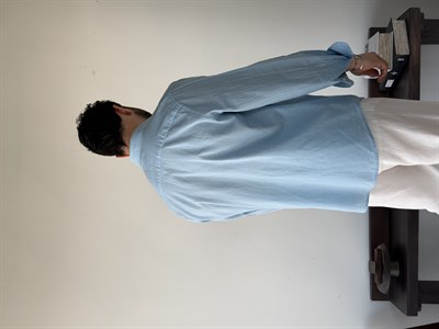 Lorenti Linen Karışımlı Mavi Gömlek