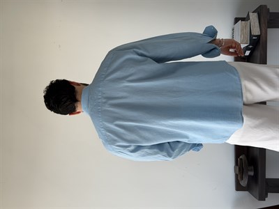 Lorenti Linen Karışımlı Mavi Gömlek