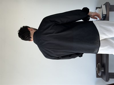 Lorenti Linen Karışımlı Siyah Gömlek